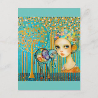 Elephant Charm Postcard