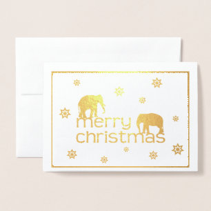 Elephant Christmas Card