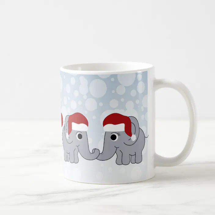 elephant christmas mug