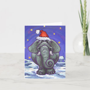 Elephant Christmas Holiday Card