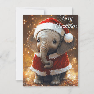 Elephant Christmas Holiday Card