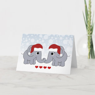 Elephant Christmas Holiday Card