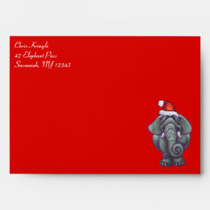 Elephant Christmas On Red Envelope