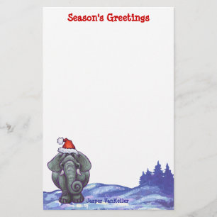 Elephant Christmas Stationery