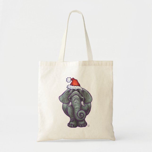 Elephant Christmas Tote Bag (Front)