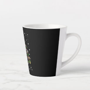 Elephant Christmas Tree Covered By Flashlight Latte Mug