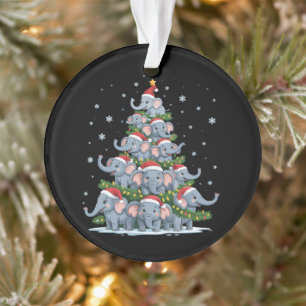 Elephant Christmas Tree Funny Cute Elephant Ornament