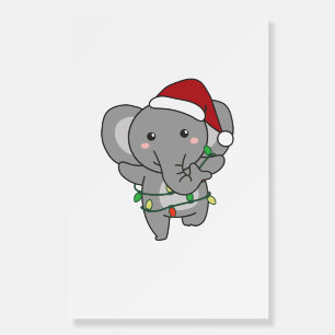 Elephant Christmas Winter Animals Elephants Foam Board