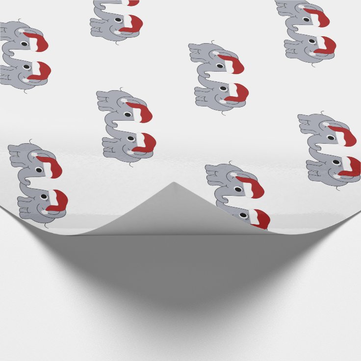 Elephant Christmas Wrapping Paper 