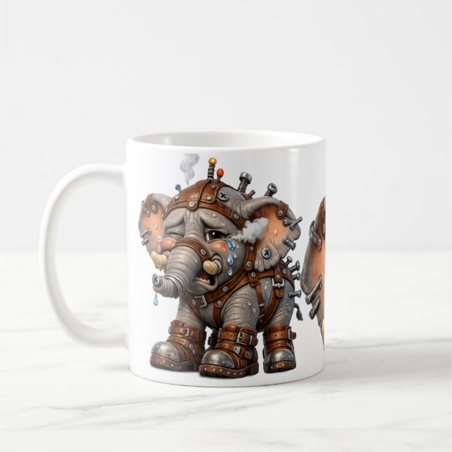Elephant Chuck Coffee Mug (Left)