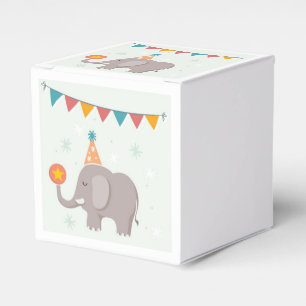 Elephant Circus Birthday Party Favor Boxes
