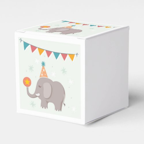 Elephant Circus Birthday Party Favor Favor Boxes