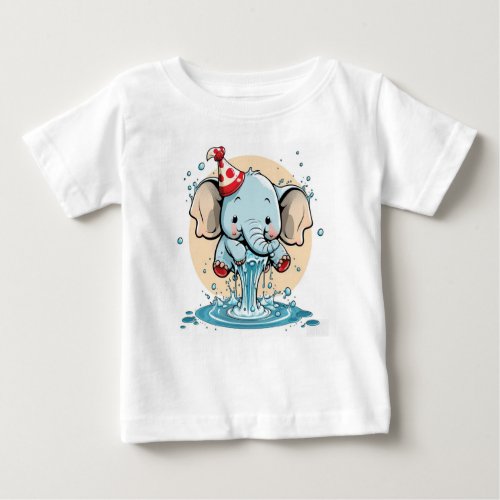 Elephant Circus Cute royalty Baby T_Shirt