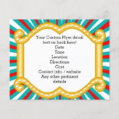 Elephant Circus Kids Birthday Party Invitation (Back)
