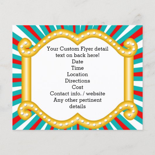 Elephant Circus Kids Birthday Party Invitation (Back)