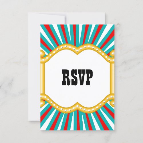 Elephant Circus Kids Boys Birthday Party RSVP