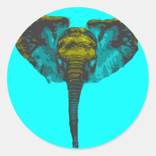 Elephant Classic Round Sticker