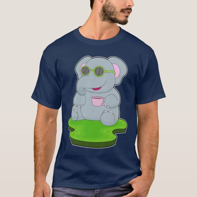 Elephant Coffee Cup T-Shirt (Front)