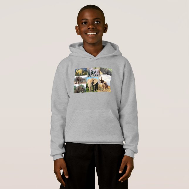 Elephant Color Photo Hoodie (Front Full)