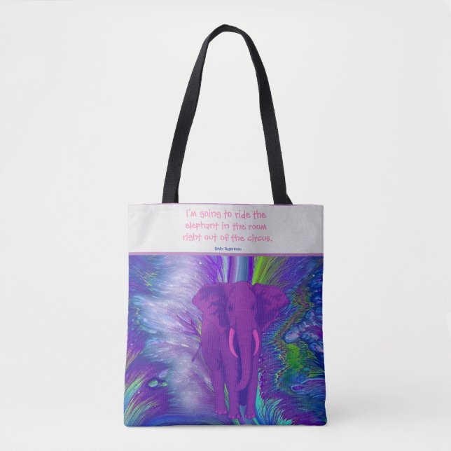 Elephant Color Spill Tote Bag (Front)