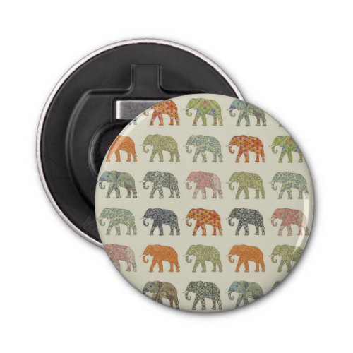 Elephant Colorful Animal Pattern Bottle Opener