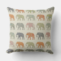 Elephant Colorful Animal Pattern Contemporary