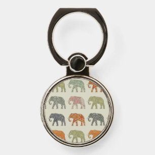 Elephant Colorful Animal Pattern Contemporary Phone Ring Stand