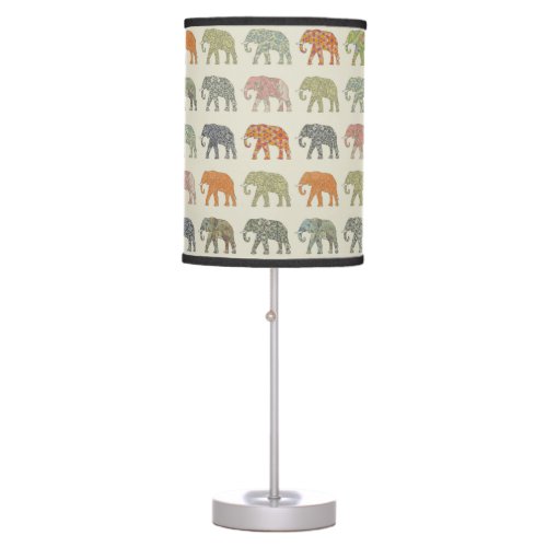 Elephant Colorful Animal Pattern Table Lamp
