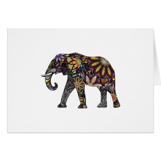 Elephant Colorful Cards (Front Horizontal)