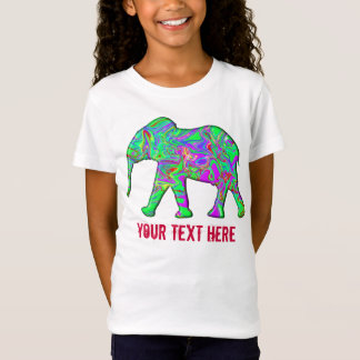 Elephant Colorful Pajamas Funny Kids Cool Template T-Shirt