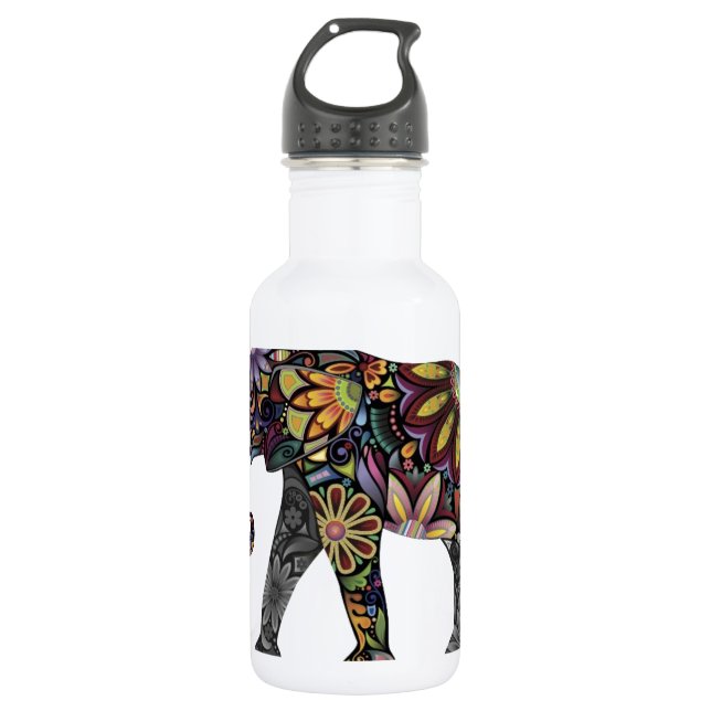 Elephant Colorful Water Bottle (Front)