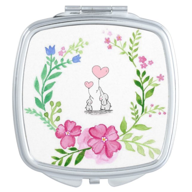 Elephant Compact Mirror (Front)
