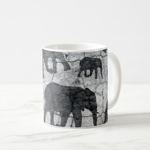Elephant Concrete Jungle Pattern Design Coffee Mug