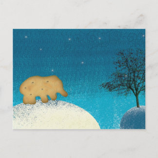 Elephant cookie postcard
