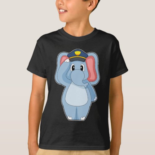 Elephant Cop Police T_Shirt