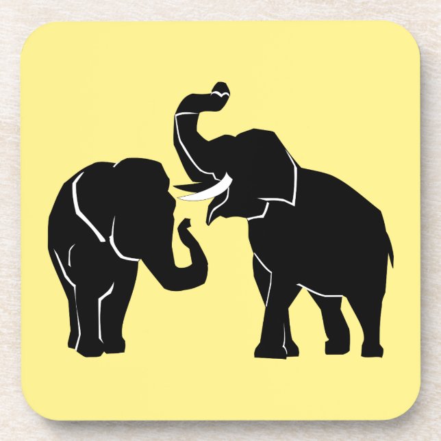 Elephant Couple Coaster (Front)