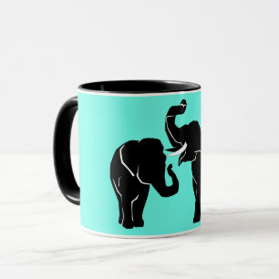 Elephant Couple Mug Custom Colors