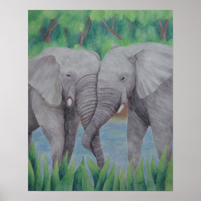 Elephant Couple Poster (Front)