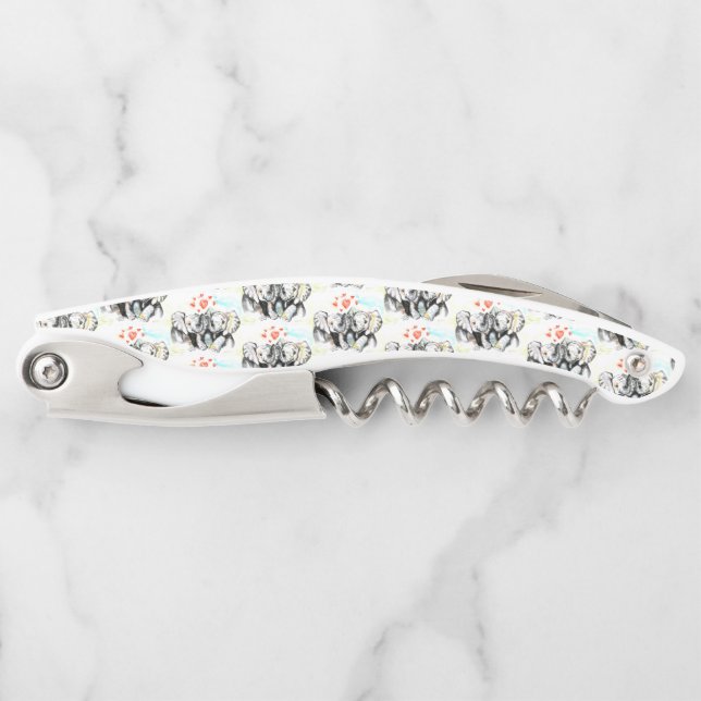 Elephant Couple Waiter's Corkscrew (Front)