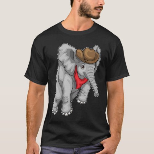 Elephant Cowboy Cowboy hat T_Shirt