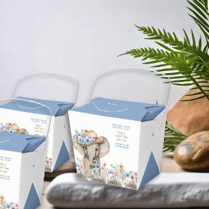 Elephant Cowboy Western Boho Wildflower Favor Boxes
