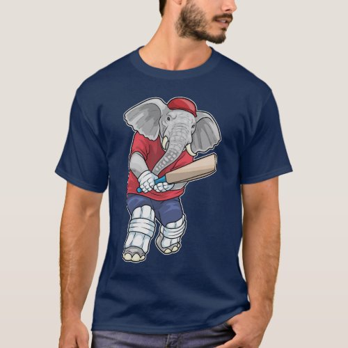 Elephant Cricket Cricket bat Sports T-Shirt