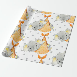 Elephant Cub Cute Nursery Baby Gift New Born Wrapping Paper