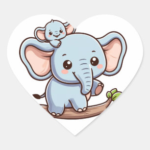 Elephant Cuddle Climb Sticker