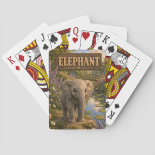 Elephant Cute Baby Storybook Nursery Animal Poker Cards