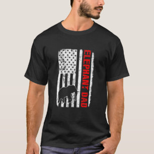 Elephant Dad American Flag T-Shirt
