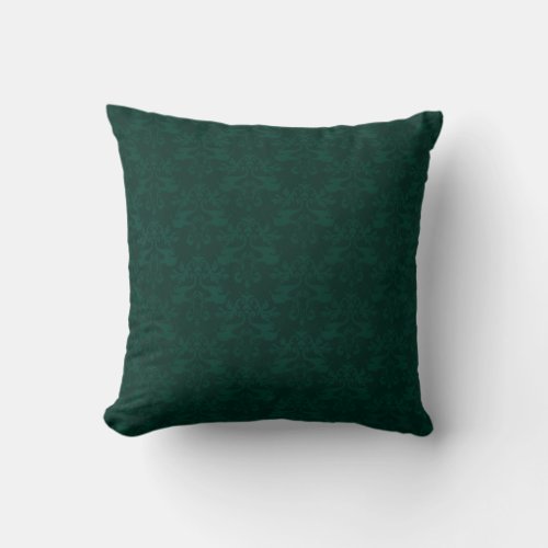 Elephant damask dark green scatter cushion pillow