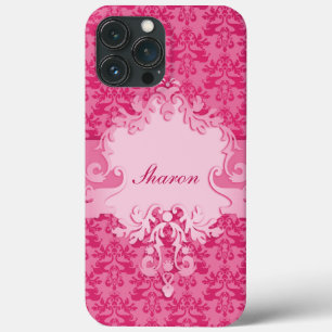 Elephant damask pink short name ipad case