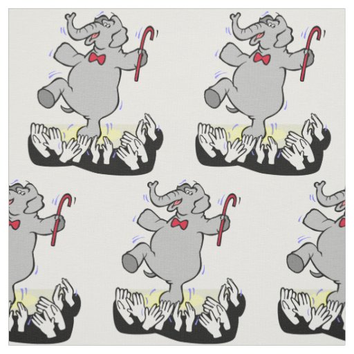Elephant Dancing For Crowd ANY COLOR Fabric