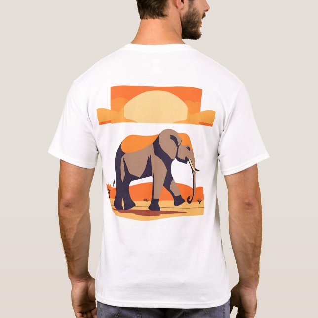 Elephant Design 3 T-Shirt (Back)